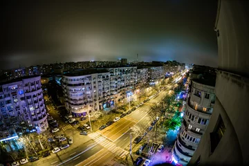 Fotobehang Bucharest by night © alexatanasiu