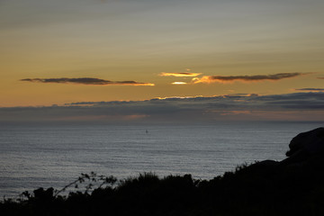 sunset over the ocean