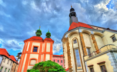 Fototapeta na wymiar St. Nicholas Cathedral in Ceske Budejovice, Czech Republic