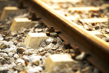 Railway with sunlight