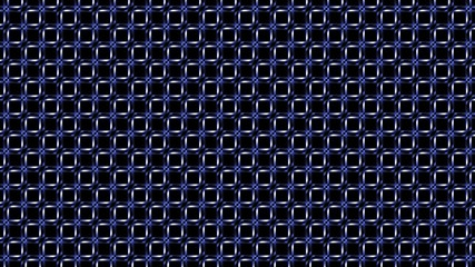 Blue bars with small flowers on the black background. Geometric textile seamless pattern. Fractal graphics