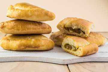 Fresh baked pumpkin pie bites.