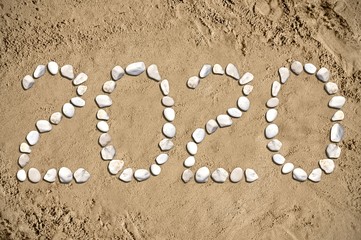 2020 - beach, sand, stones