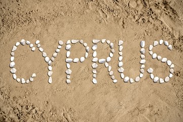 Fototapeta na wymiar Cyprus - beach, sand, stones