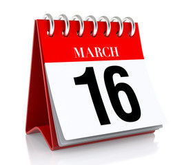 March 16. Calendar