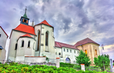 Fototapeta na wymiar Saint John the Baptist Church in Jindrichuv Hradec, Czech Republic
