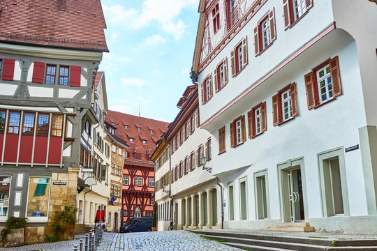 Traditional housing of Esslingen in Germany / First known row of half-timbered houses in Germany - 14th century: 1328 - 1331