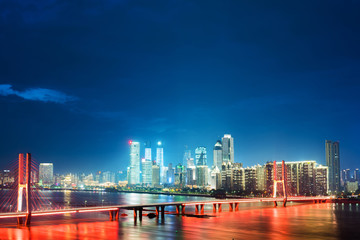 Urban Landscape, aerial China Nanchang skyscrapers.