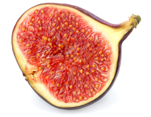 Figs fruits isolated on white. Clipping Path