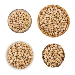 Chickpeas into a bowl