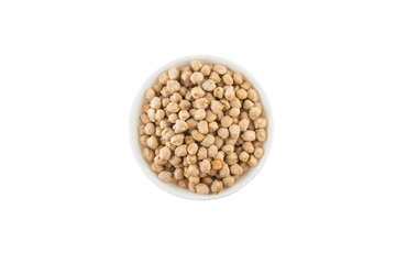 Chickpeas into a bowl
