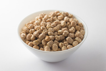 Chickpeas into a bowl