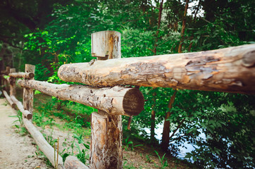 old wooden decorative fence