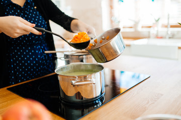 Meal being made in kitchen