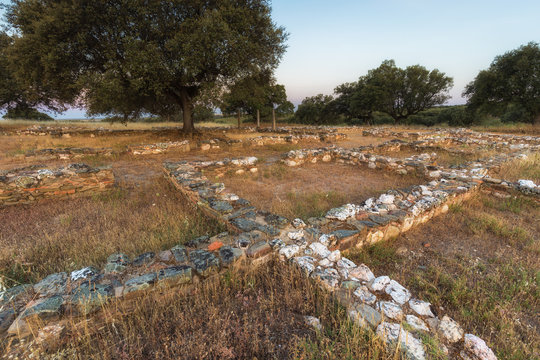 Ancient Roman villa of Los Terminos in Monroy. Extremadura. Spain.
