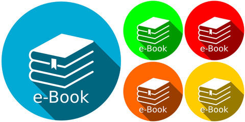 icone e-book flat design livre