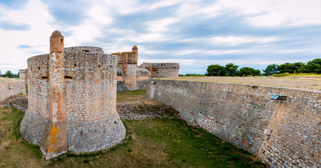 Fototapeta na wymiar Panorama de la Forteresse de Salses à Salses-le-Château
