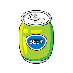 Green beer can vector isolated.