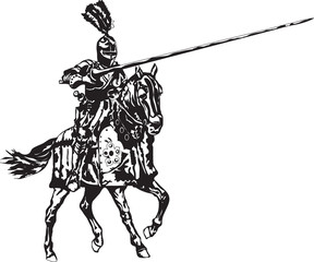 Knight on a horse with a spear