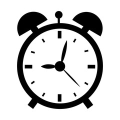 Vector illustration of alarm clock isolated on the white background