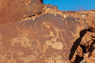 Twyfelfontein , Namibia desert