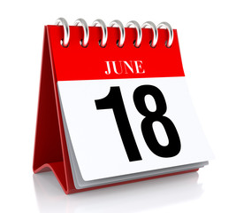 June 18. Calendar