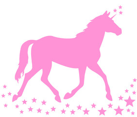 Einhorn mit Sternen (transparent)