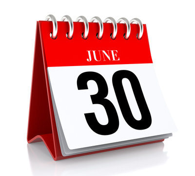 June 30. Calendar Stock Illustration | Adobe Stock