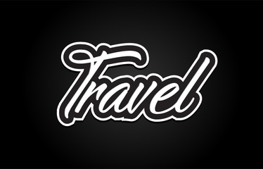 travel word text banner postcard logo icon design creative concept idea