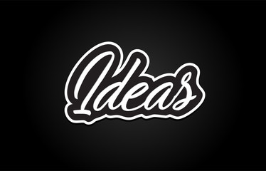 Fototapeta na wymiar ideas word text banner postcard logo icon design creative concept idea