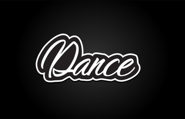 dance word text banner postcard logo icon design creative concept idea