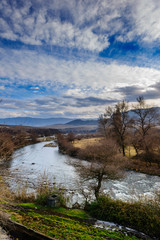 Debed River at the Armenian-Georgian border