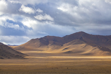 Mongolian countryside in the Bayan-Ölgii Province
