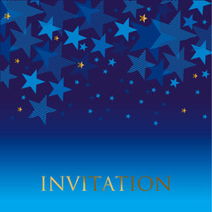 blue geometry star background. night absract decorative starspattern for invitatnio, banner, hesder, surface print and web design