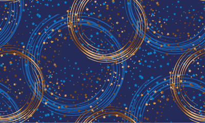 Naklejki  złota gwiazda noc streszczenie wzór. ilustracja wektorowa świątecznego motywu powtarzalnego Xmas
