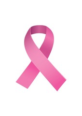 Pink ribbon and breast cancer awareness concept