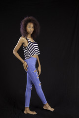 Lovely woman looking thoughtful