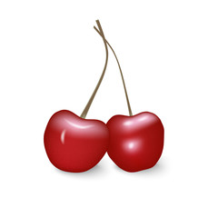Cherry isolated on white background