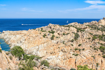 Fototapeta na wymiar Beautiful sea coastline, Sardinia, Italy