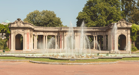 detail of the architecture of the fountains of Dona Casilda park