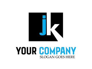 Logo jk letter design vector