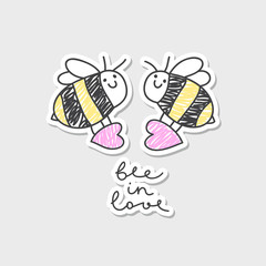 bee in love card