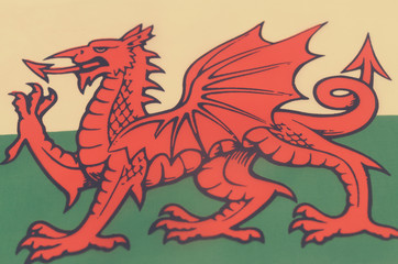 Abstract image of a fragment of a flag of the European country.