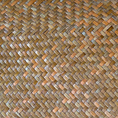 Bamboo Wickerwork Wall Background