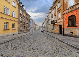 Old street in Warsaw. Poland