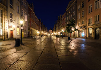 Fototapeta na wymiar City of Gdansk in the early morning,