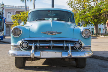 Front of a classic car in Havana 04, Cuba