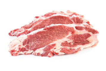 Fresh raw meat on white background