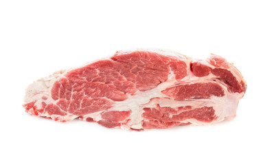 Fresh raw meat on white background