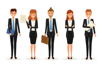 Business people team work concept. Illustration vector of flat design.